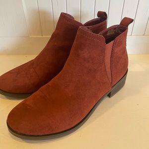 Rust ankle booties size 8 1/2